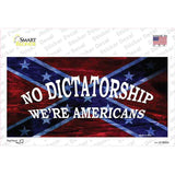 No Dictatorship Novelty Sticker Decal