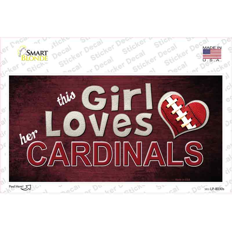 This Girl Loves Her Cardinals Novelty Sticker Decal
