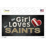 This Girl Loves Her Saints Novelty Sticker Decal