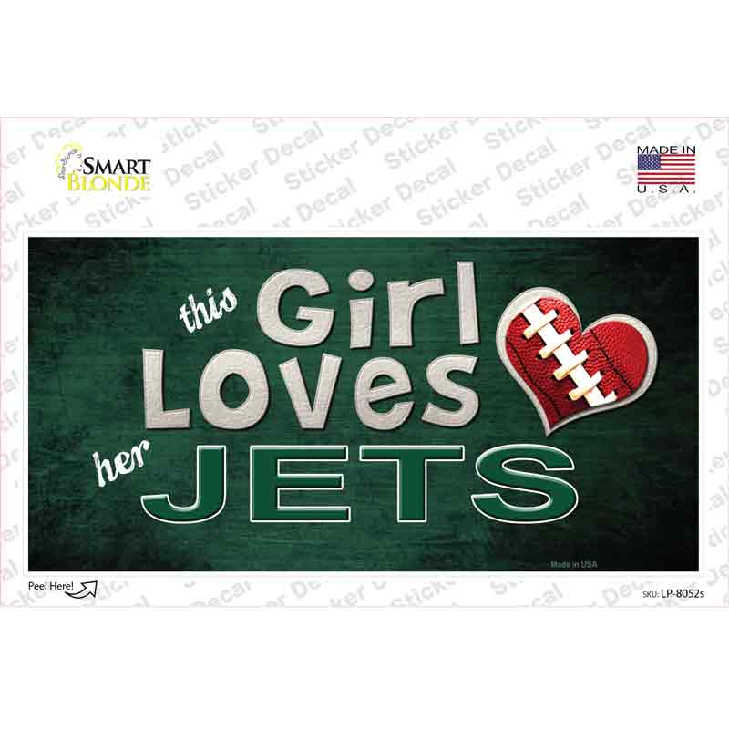 This Girl Loves Her Jets Novelty Sticker Decal