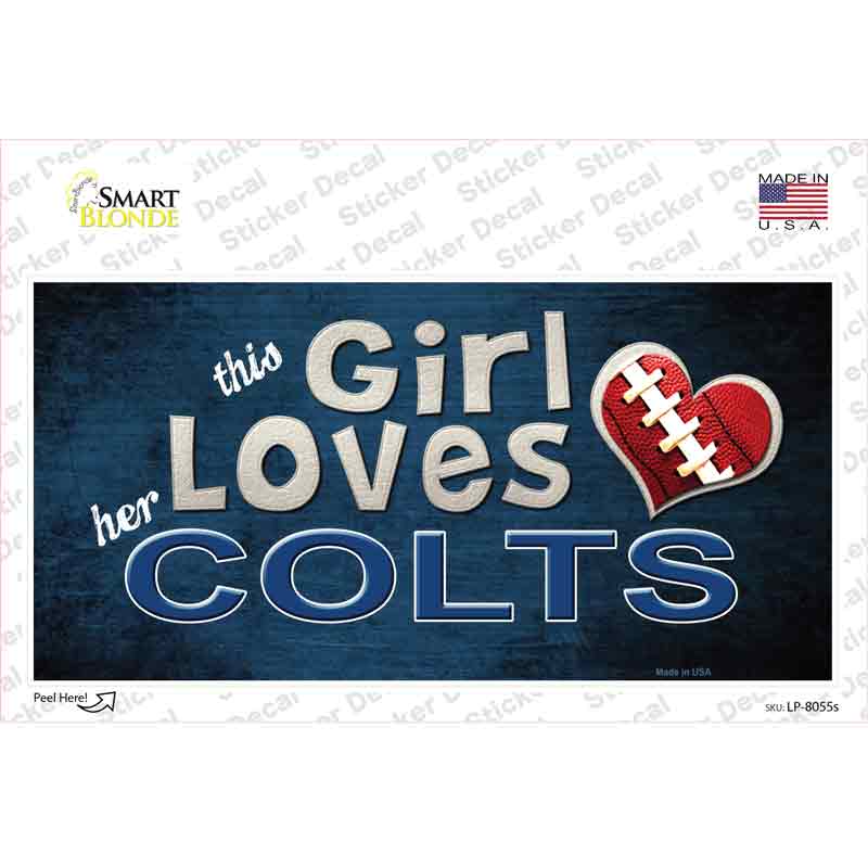 This Girl Loves Her Colts Novelty Sticker Decal