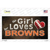 This Girl Loves Her Browns Novelty Sticker Decal