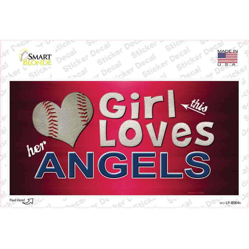 This Girl Loves Her Angels Novelty Sticker Decal