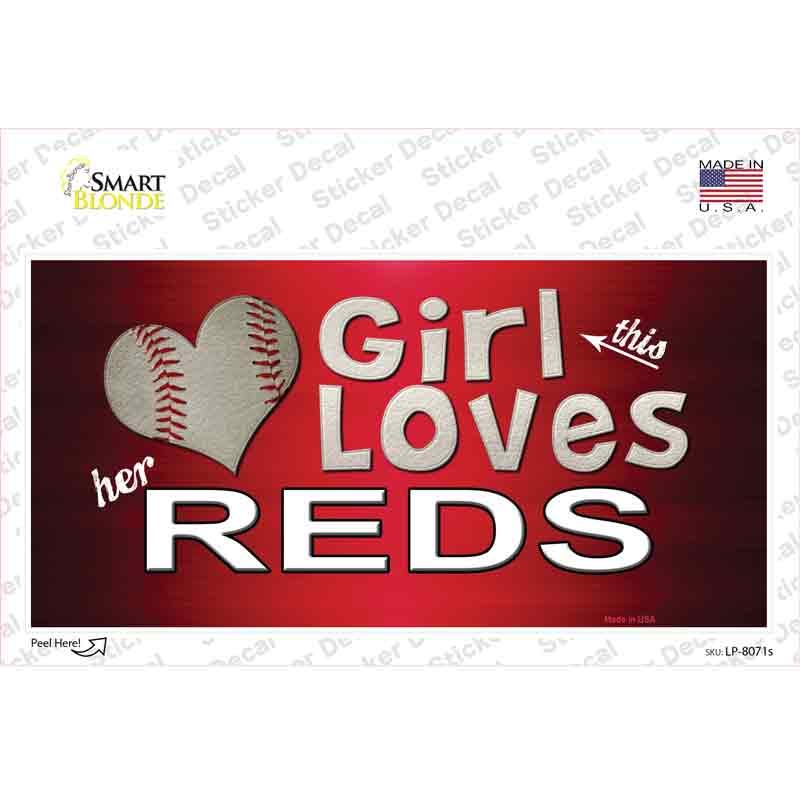 This Girl Loves Her Reds Novelty Sticker Decal