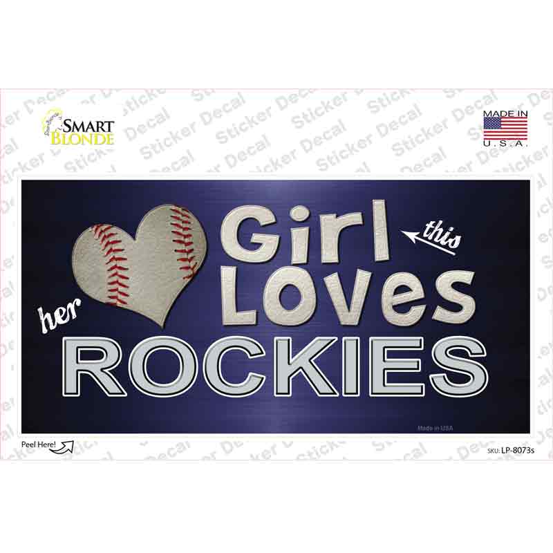 This Girl Loves Her Rockies Novelty Sticker Decal