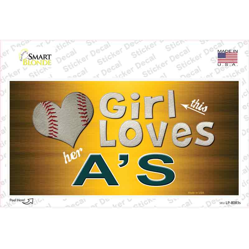 This Girl Loves Her Athletics Novelty Sticker Decal