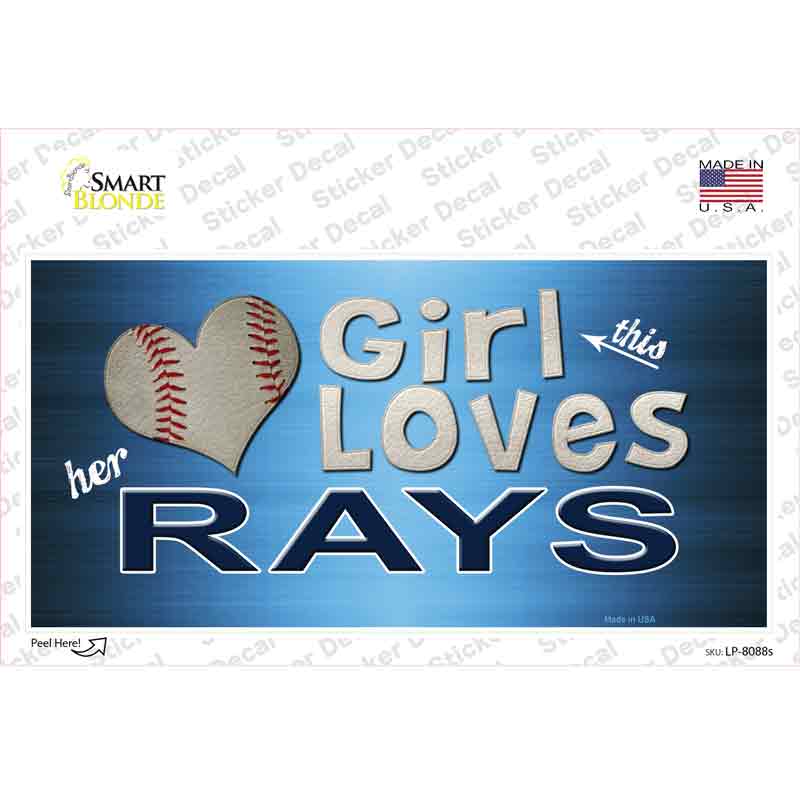 This Girl Loves Her Rays Novelty Sticker Decal