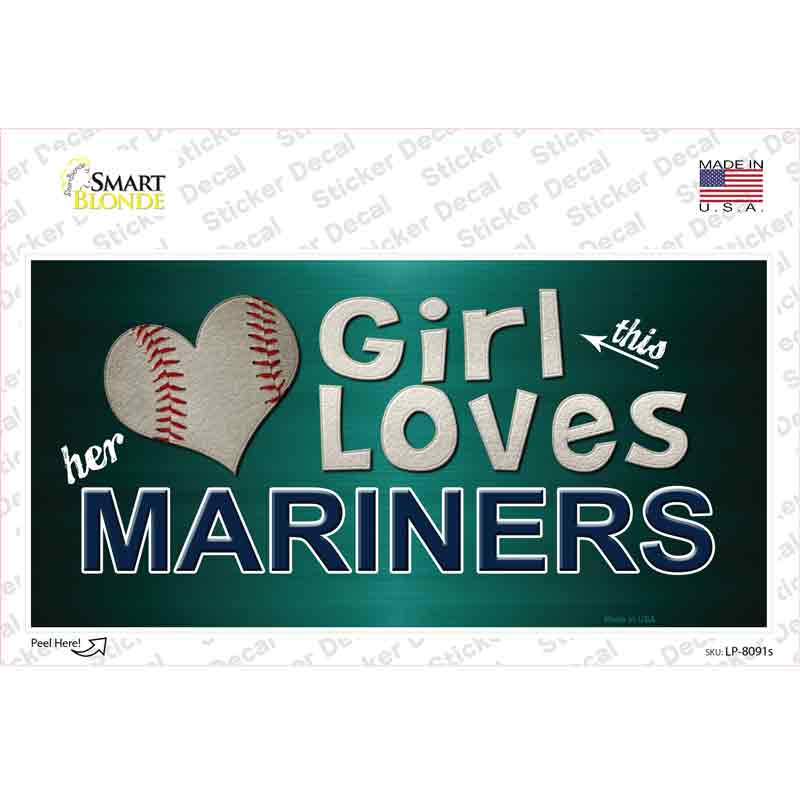 This Girl Loves Her Mariners Novelty Sticker Decal