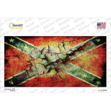Confederate Flag Rusted Novelty Sticker Decal