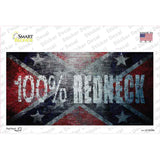 100% Redneck Confederate Novelty Sticker Decal