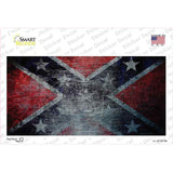 Confederate Flag Scratched Novelty Sticker Decal