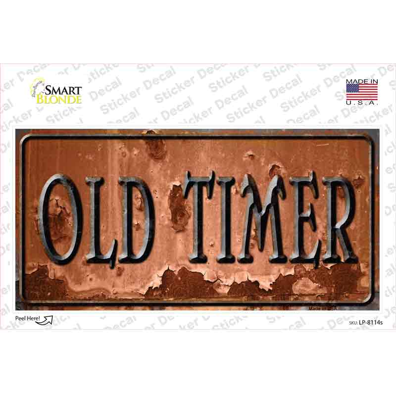 Old Timer Rusty Novelty Sticker Decal