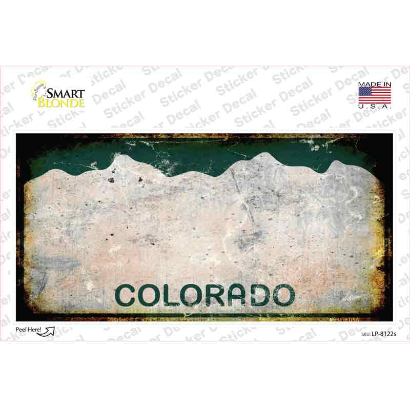Colorado State Rusty Novelty Sticker Decal