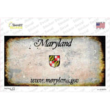 Maryland State Rusty Novelty Sticker Decal