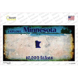 Minnesota State Rusty Novelty Sticker Decal