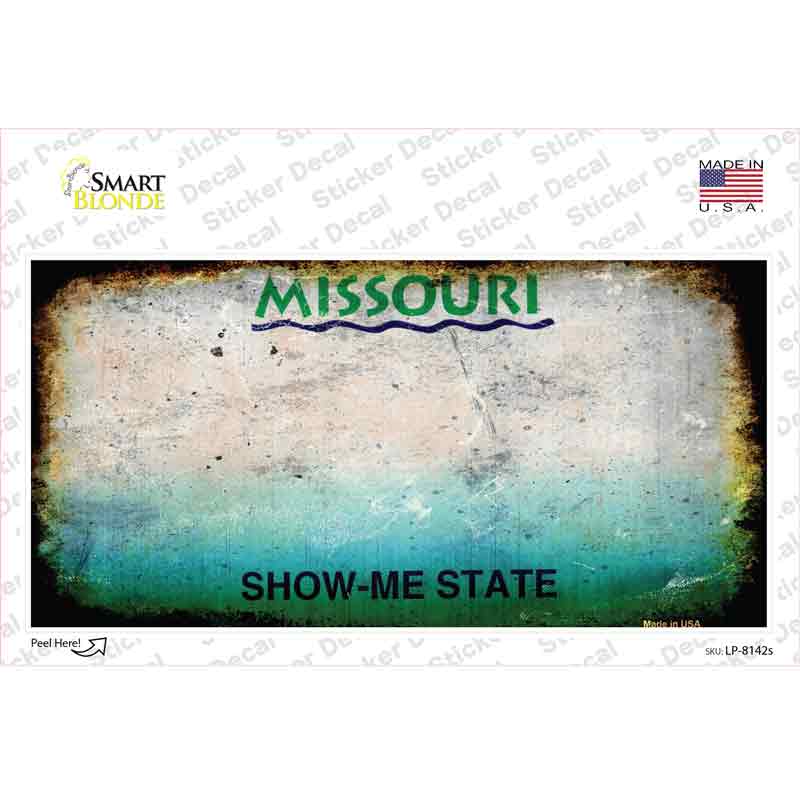 Missouri State Rusty Novelty Sticker Decal
