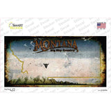 Montana State Rusty Novelty Sticker Decal