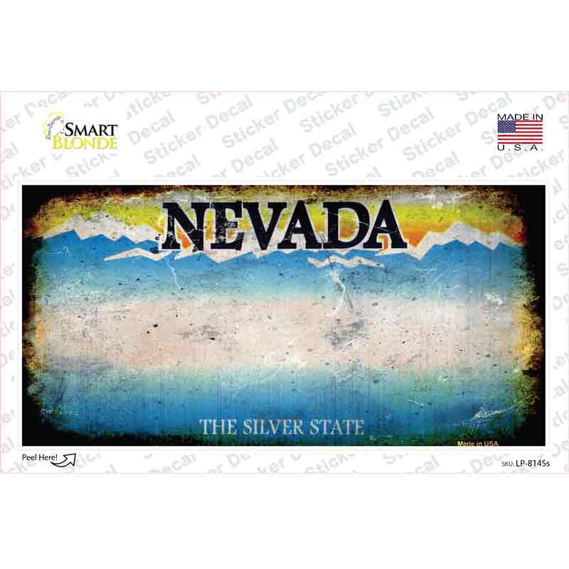 Nevada State Rusty Novelty Sticker Decal