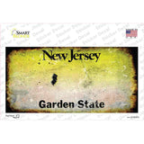 New Jersey State Rusty Novelty Sticker Decal