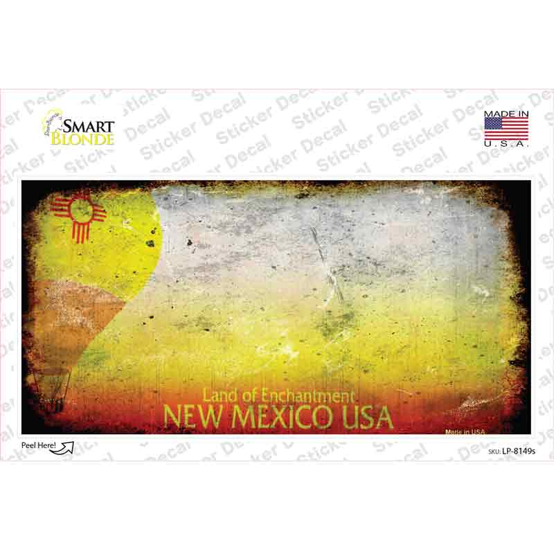 New Mexico State Rusty Novelty Sticker Decal