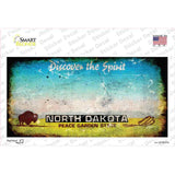 North Dakota State Rusty Novelty Sticker Decal
