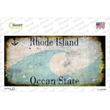 Rhode Island State Rusty Novelty Sticker Decal