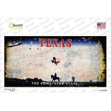 Texas State Rusty Novelty Sticker Decal