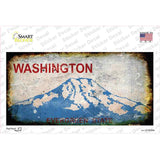 Washington State Rusty Background Novelty Sticker Decal
