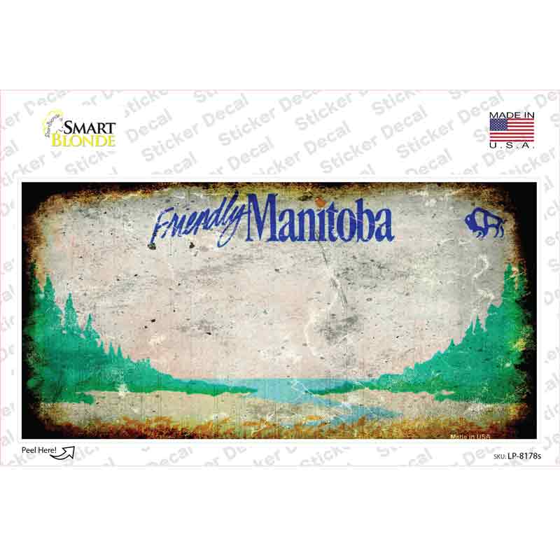 Manitoba Rusty Blank Novelty Sticker Decal