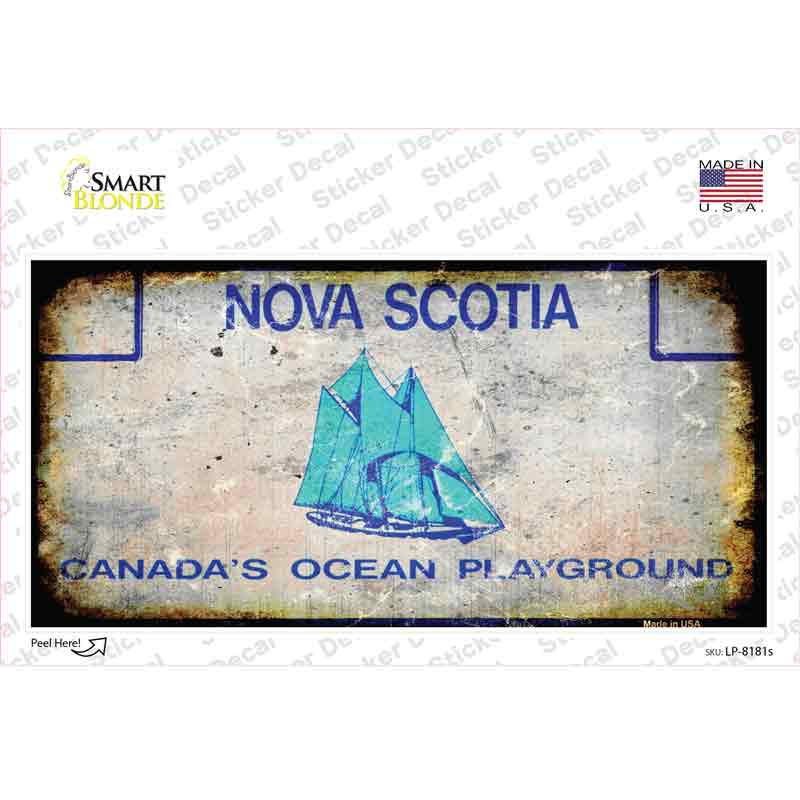 Nova Scotia Rusty Novelty Sticker Decal