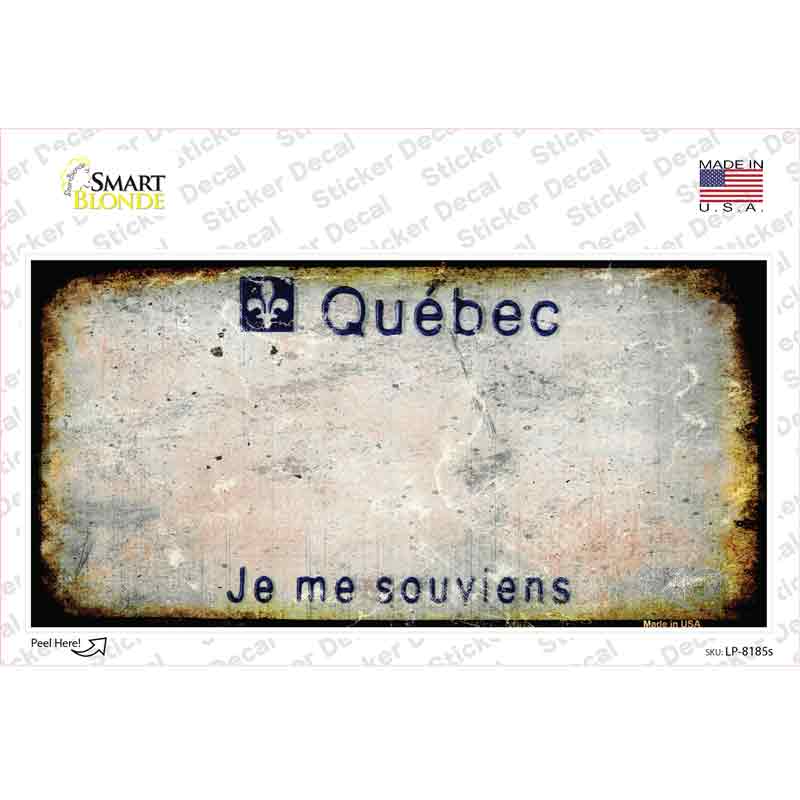 Quebec Rusty Novelty Sticker Decal