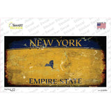 New York State Rusty Background Novelty Sticker Decal