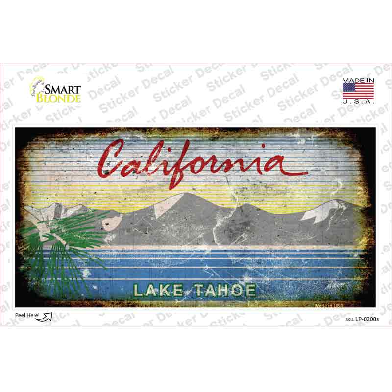 California Lake Tahoe Rusty Novelty Sticker Decal