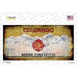 Denver Firefighter Rusty Novelty Sticker Decal