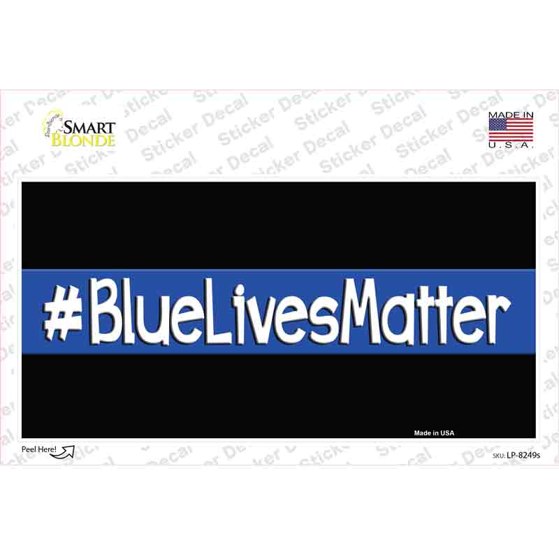 Blue Lives Matter Black Novelty Sticker Decal