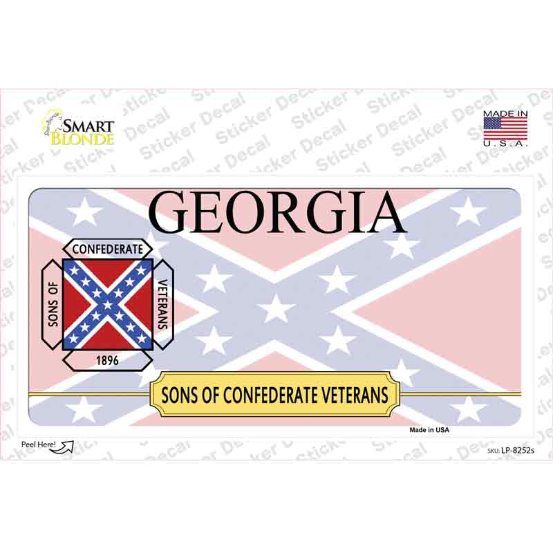 Georgia Sons Of Confederate Novelty Sticker Decal