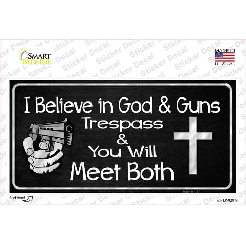 God And Guns Novelty Sticker Decal