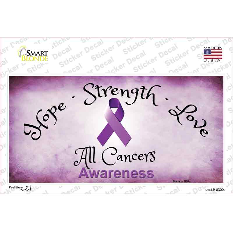 All Cancer Awareness Novelty Sticker Decal