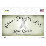 Brain Cancer Ribbon Novelty Sticker Decal