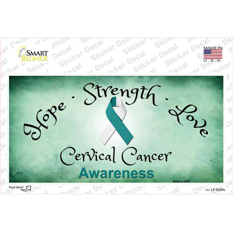 Cervical Cancer Ribbon Novelty Sticker Decal