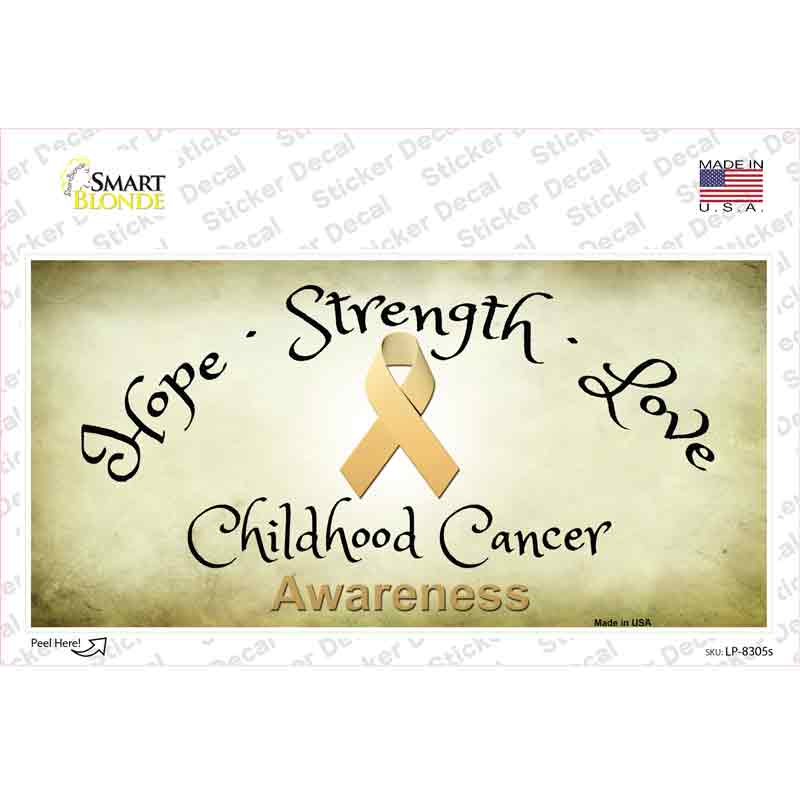 Childhood Cancer Ribbon Novelty Sticker Decal