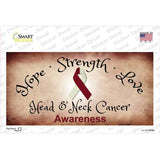Head and Neck Cancer Ribbon Novelty Sticker Decal