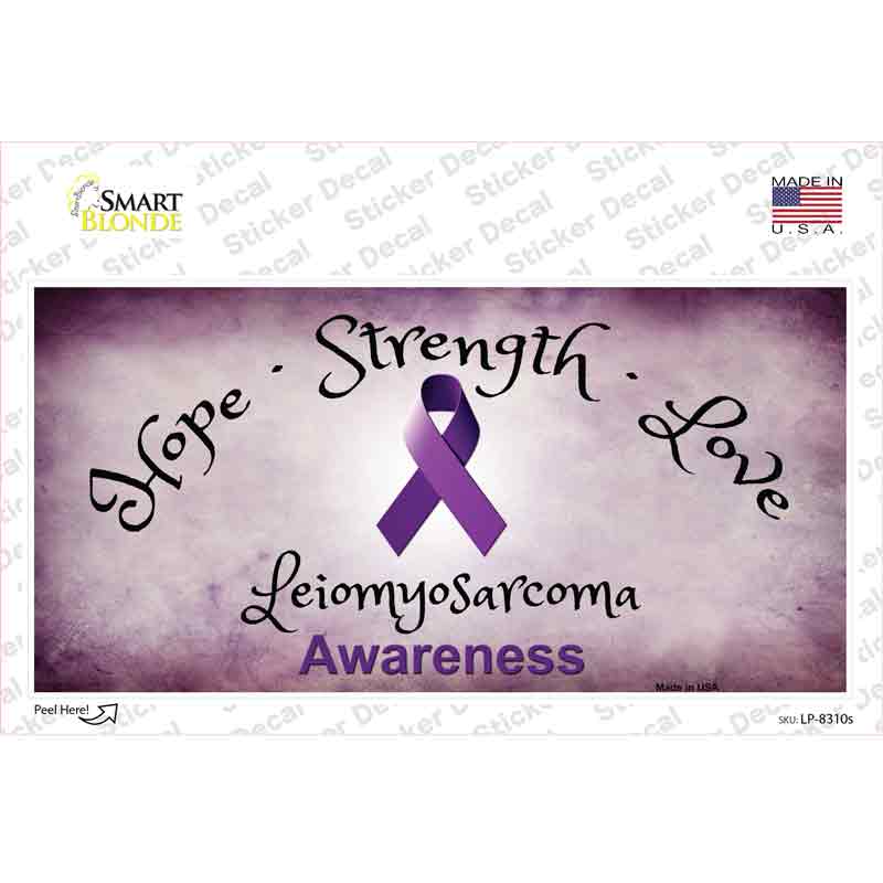 Leiomyosarcoma Cancer Ribbon Novelty Sticker Decal
