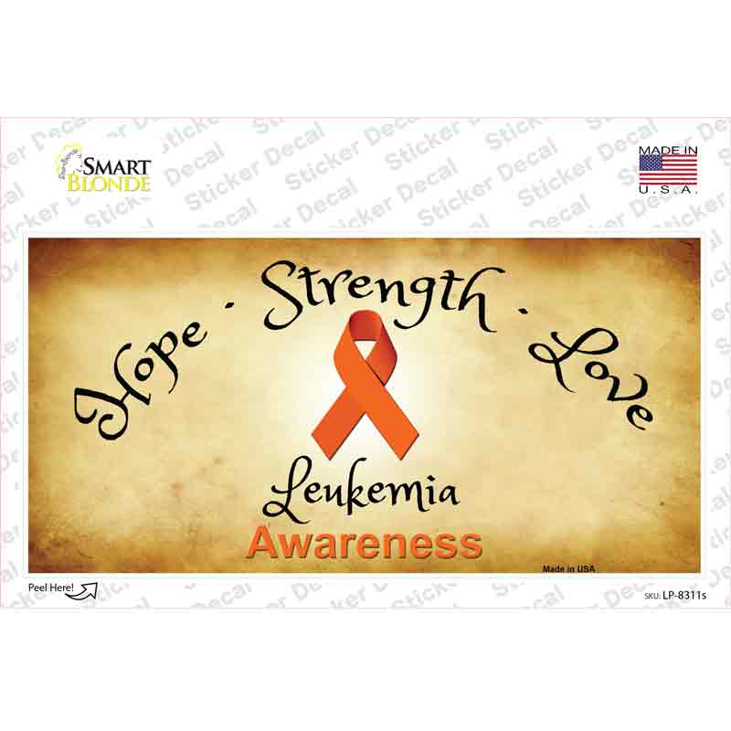 Leukemia Cancer Ribbon Novelty Sticker Decal