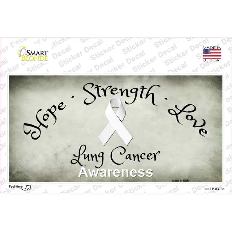 Lung Cancer Ribbon Novelty Sticker Decal