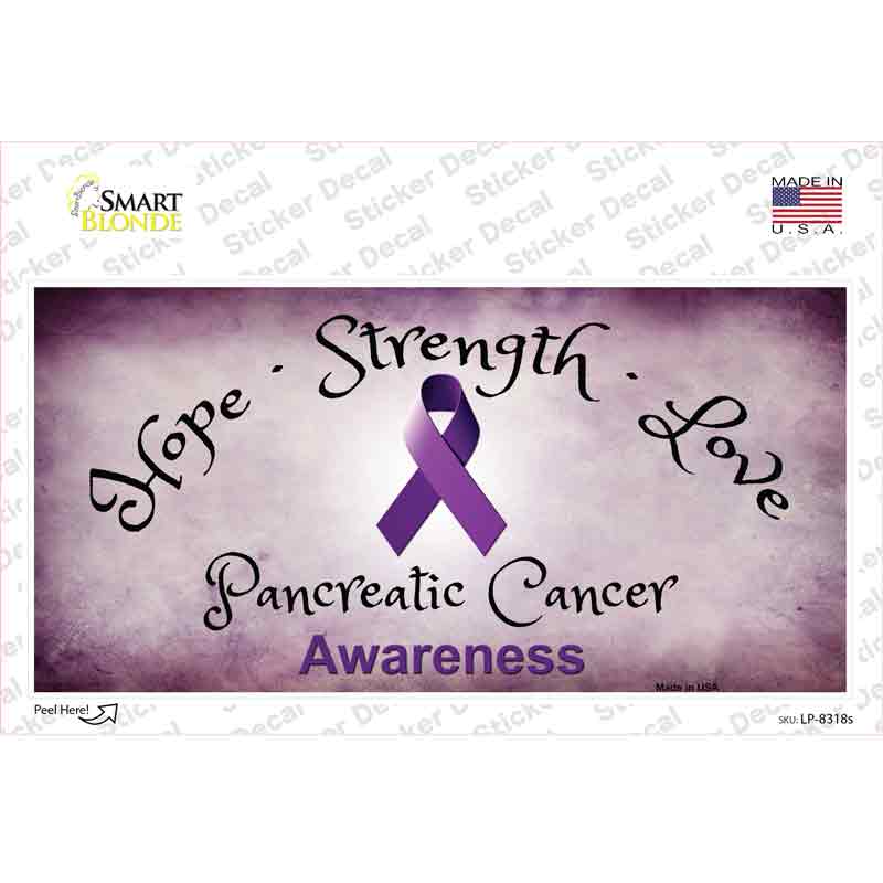 Pancreatic Ribbon Novelty Sticker Decal