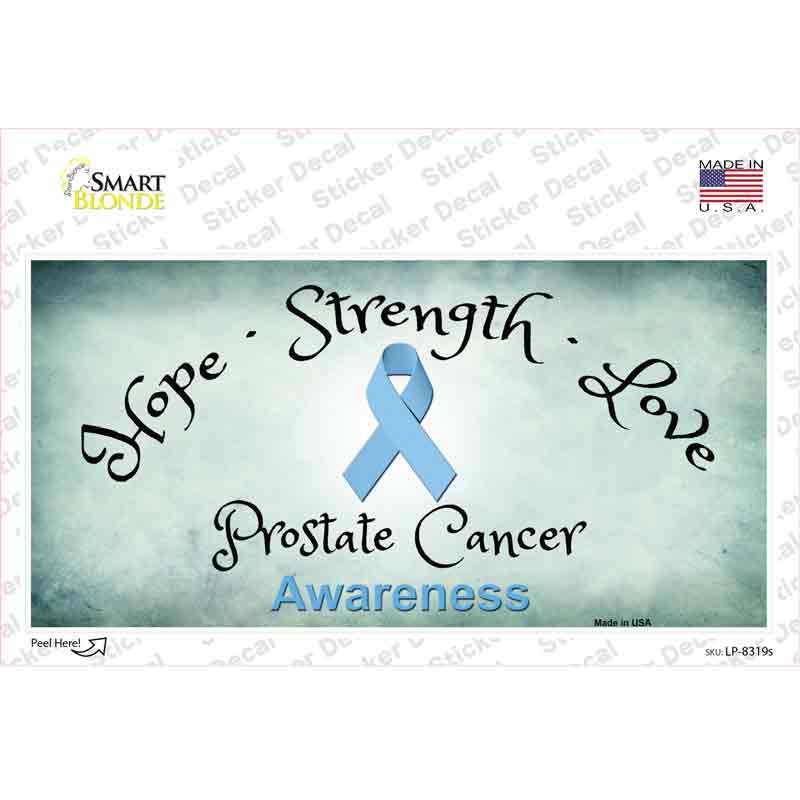 Prostate Ribbon Novelty Sticker Decal