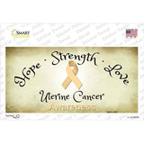 Uterine Cancer Ribbon Novelty Sticker Decal