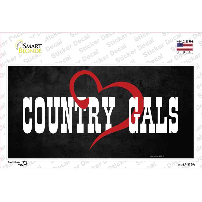 Country Gals Novelty Sticker Decal