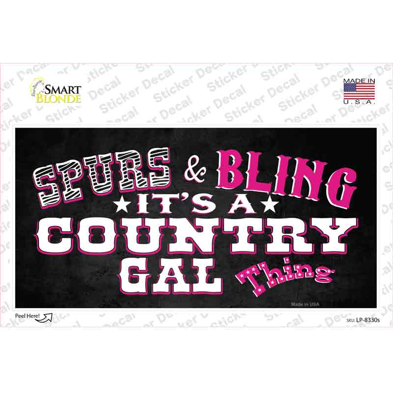 Spurs and Bling Novelty Sticker Decal